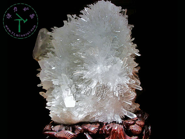 水晶-+重晶石-，42x28x16cm-四川省，金口河，新華村